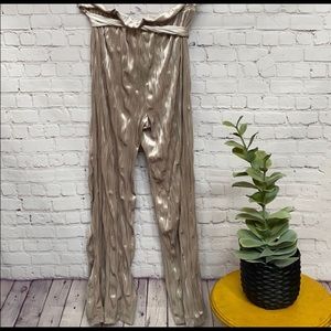 Zara Trafaluc high waist ruffle top crushed velvet